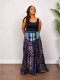 African print  Multicoloured Adire Ashoke Maxi Skirt- Lola Skirt